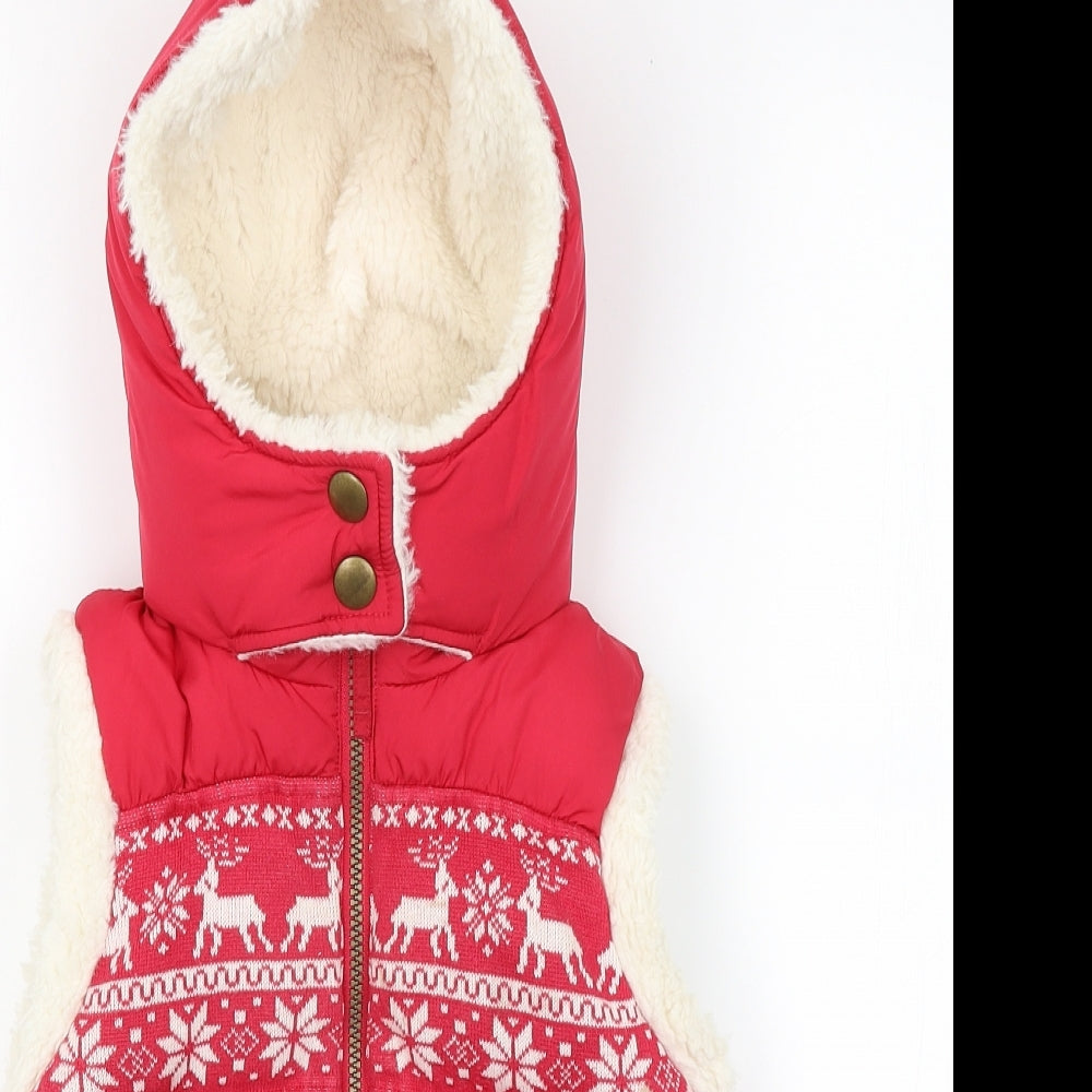 NEXT Girls Pink   Gilet Coat Size 7-8 Years  - Christmasq