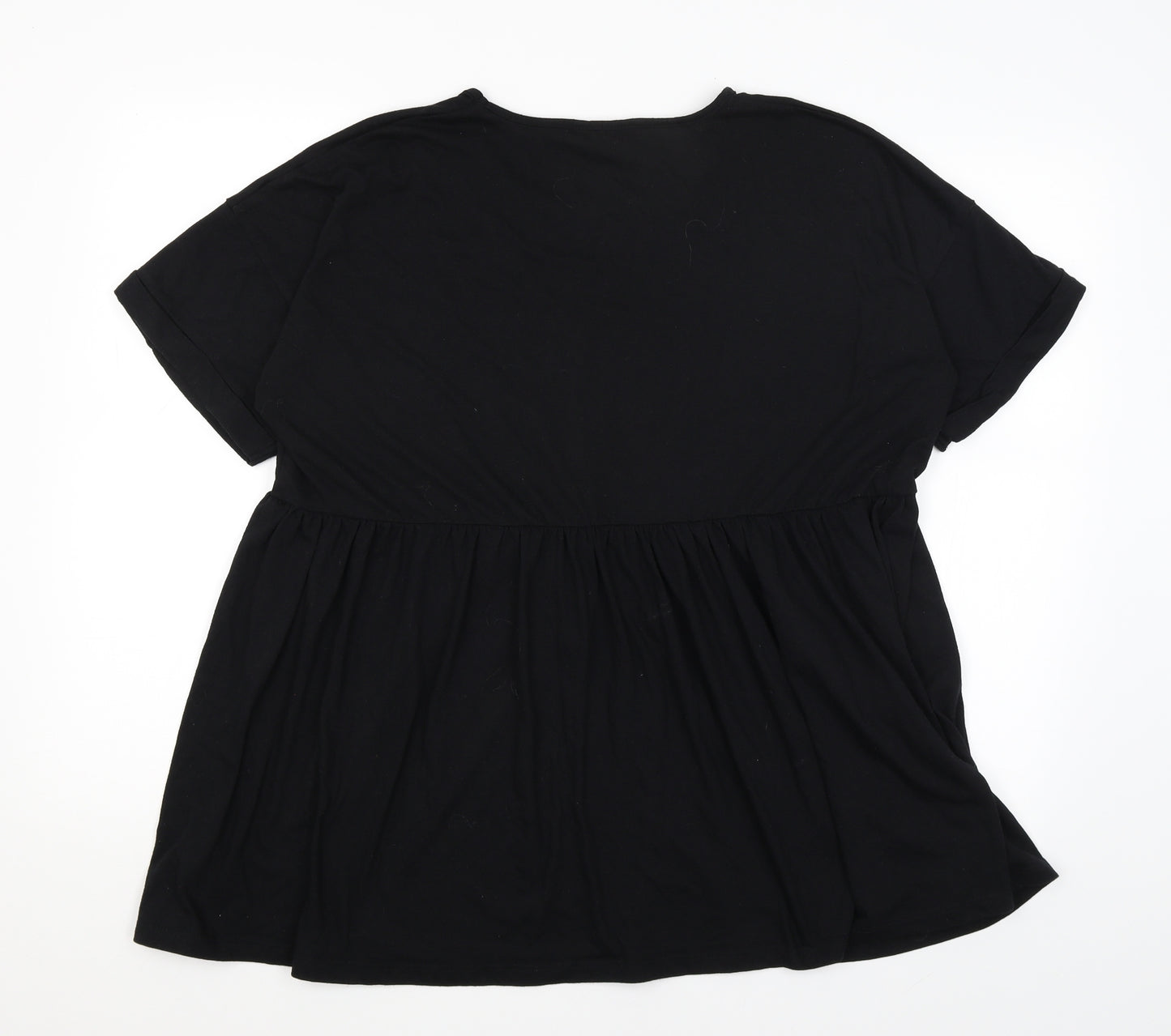Yours Womens Black   Basic T-Shirt Size 18