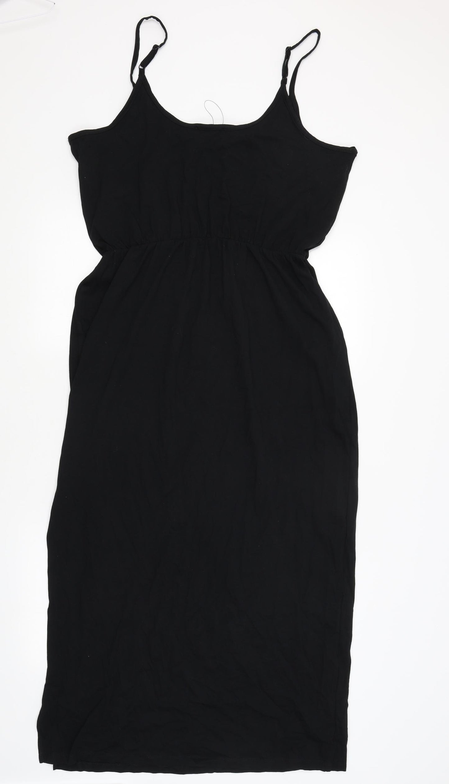 M&S Womens Black   Slip Dress  Size 16