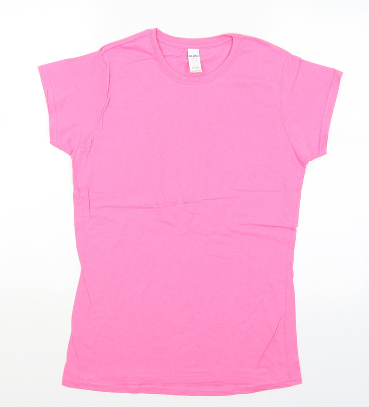 Gildan Womens Pink   Basic T-Shirt Size L