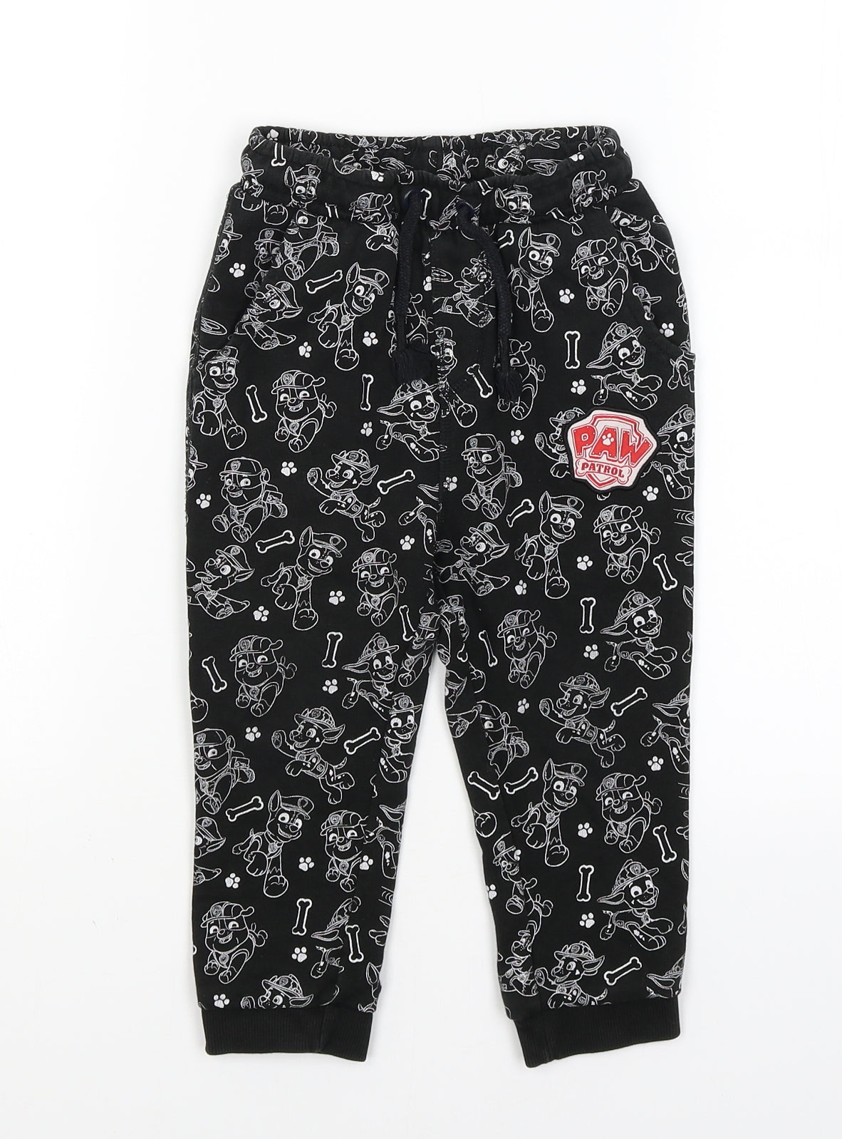 George Boys Black   Jogger Trousers Size 2-3 Years - Paw Patrol