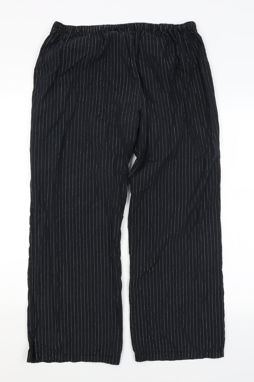 Urban Nights Womens Black Striped  Capri Pyjama Pants Size 12