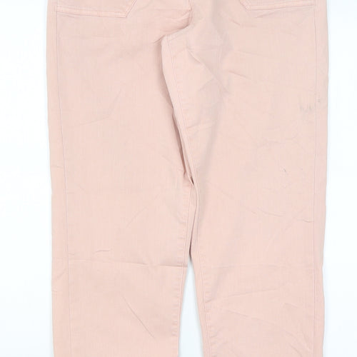 M&S Womens Pink   Chino Trousers Size 10 L29 in