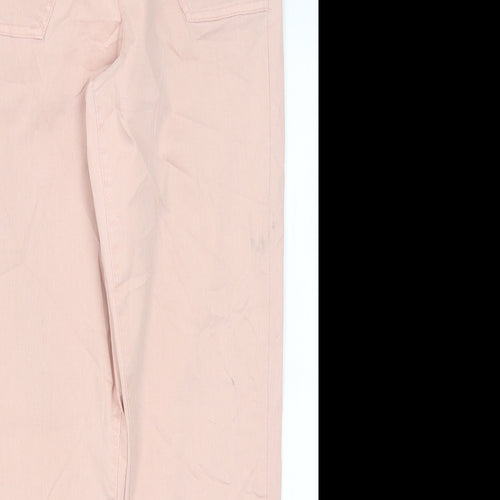 M&S Womens Pink   Chino Trousers Size 10 L29 in