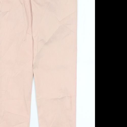M&S Womens Pink   Chino Trousers Size 10 L29 in