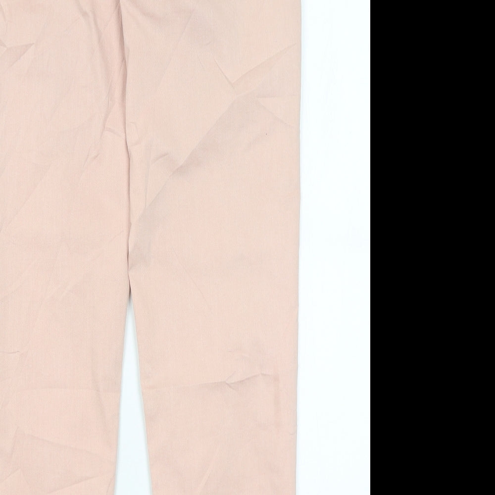 M&S Womens Pink   Chino Trousers Size 10 L29 in