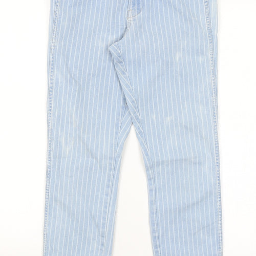 H&M Womens Blue Striped  Skinny Jeans Size 28 in L26 in