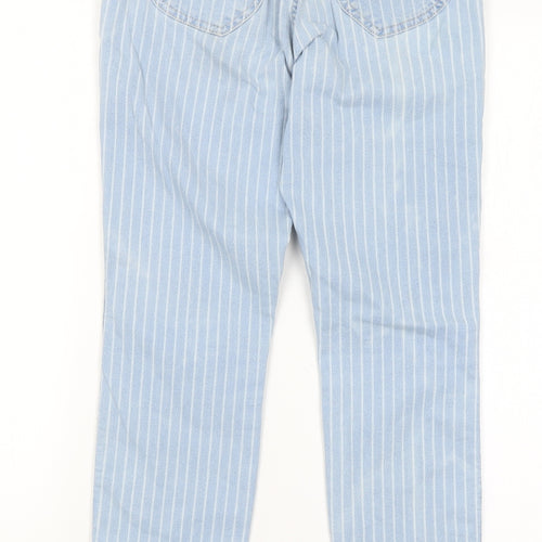 H&M Womens Blue Striped  Skinny Jeans Size 28 in L26 in