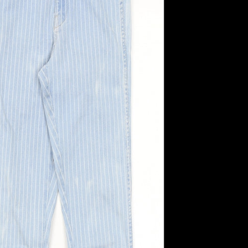 H&M Womens Blue Striped  Skinny Jeans Size 28 in L26 in