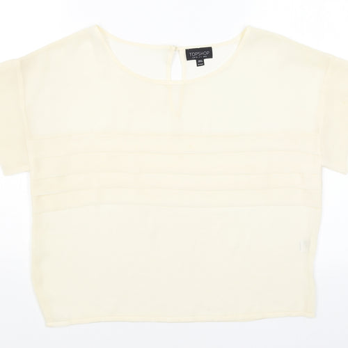Topshop Womens Ivory   Basic Blouse Size 8