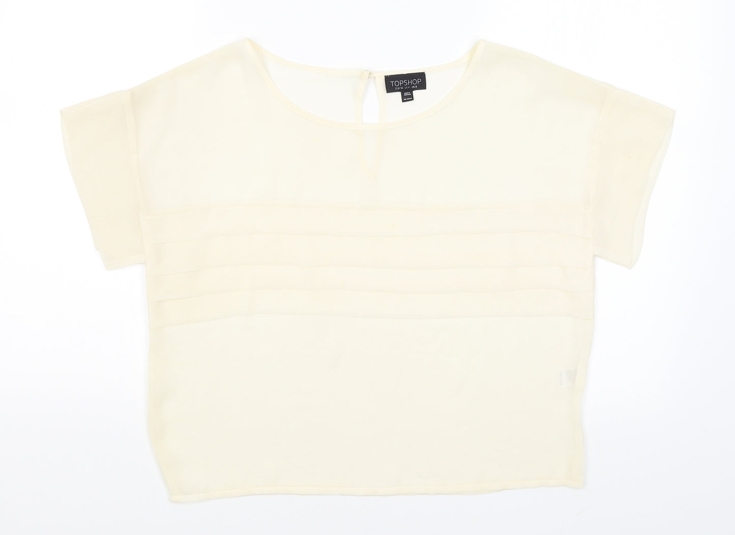Topshop Womens Ivory   Basic Blouse Size 8
