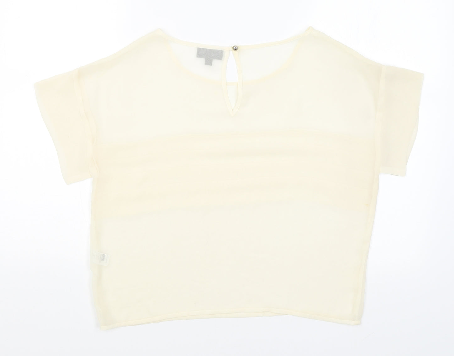 Topshop Womens Ivory   Basic Blouse Size 8