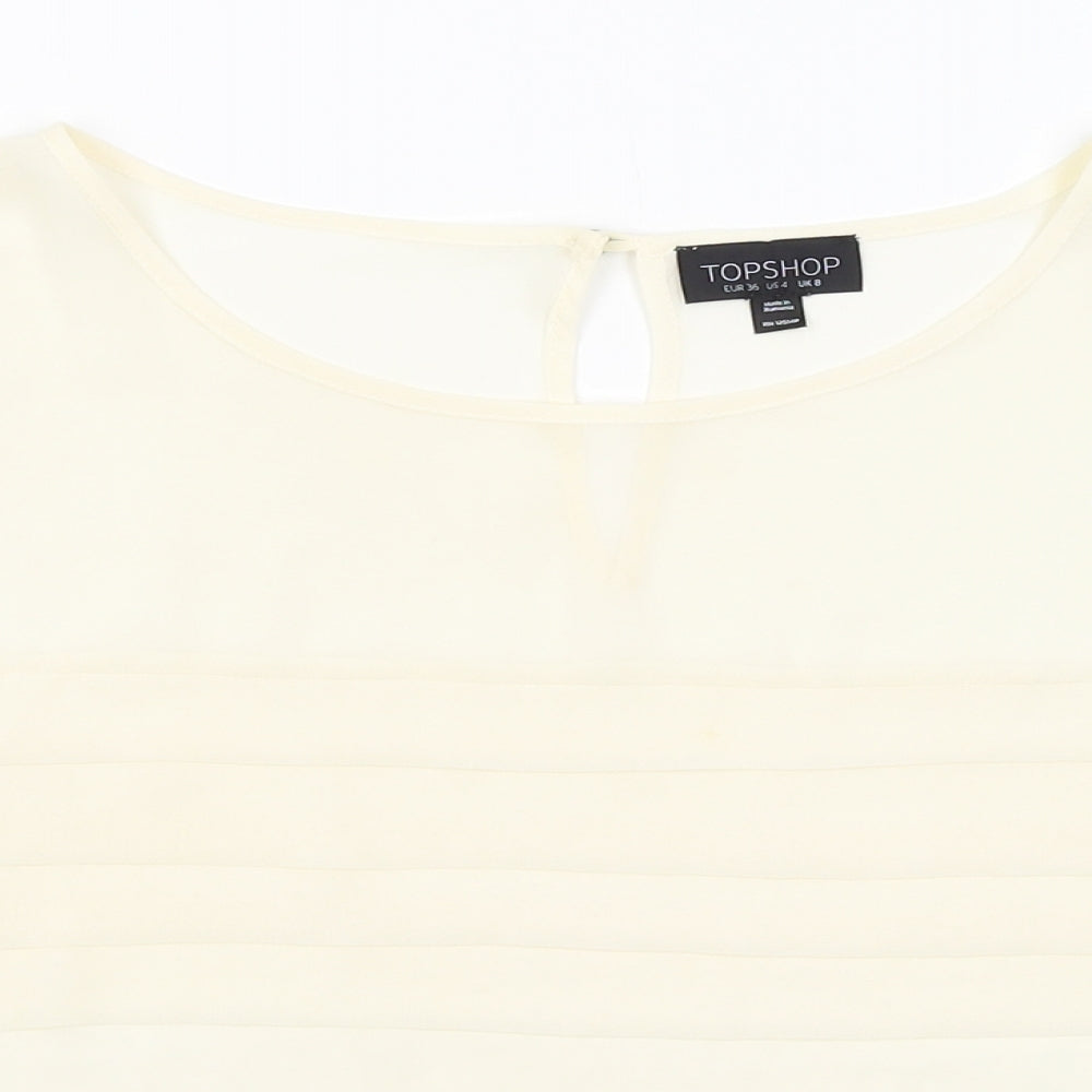 Topshop Womens Ivory   Basic Blouse Size 8