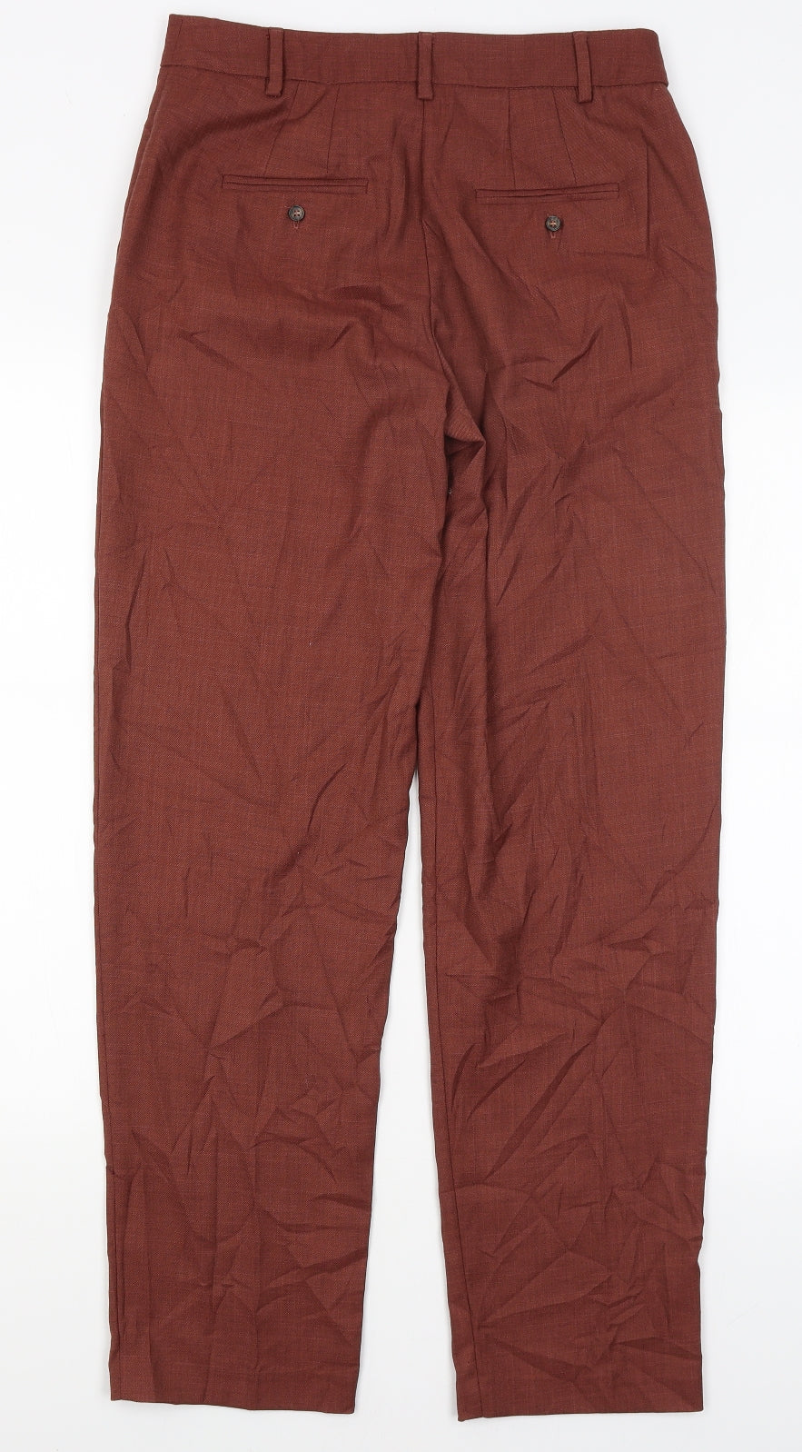 M&S Womens Red   Trousers  Size 8 L30 in