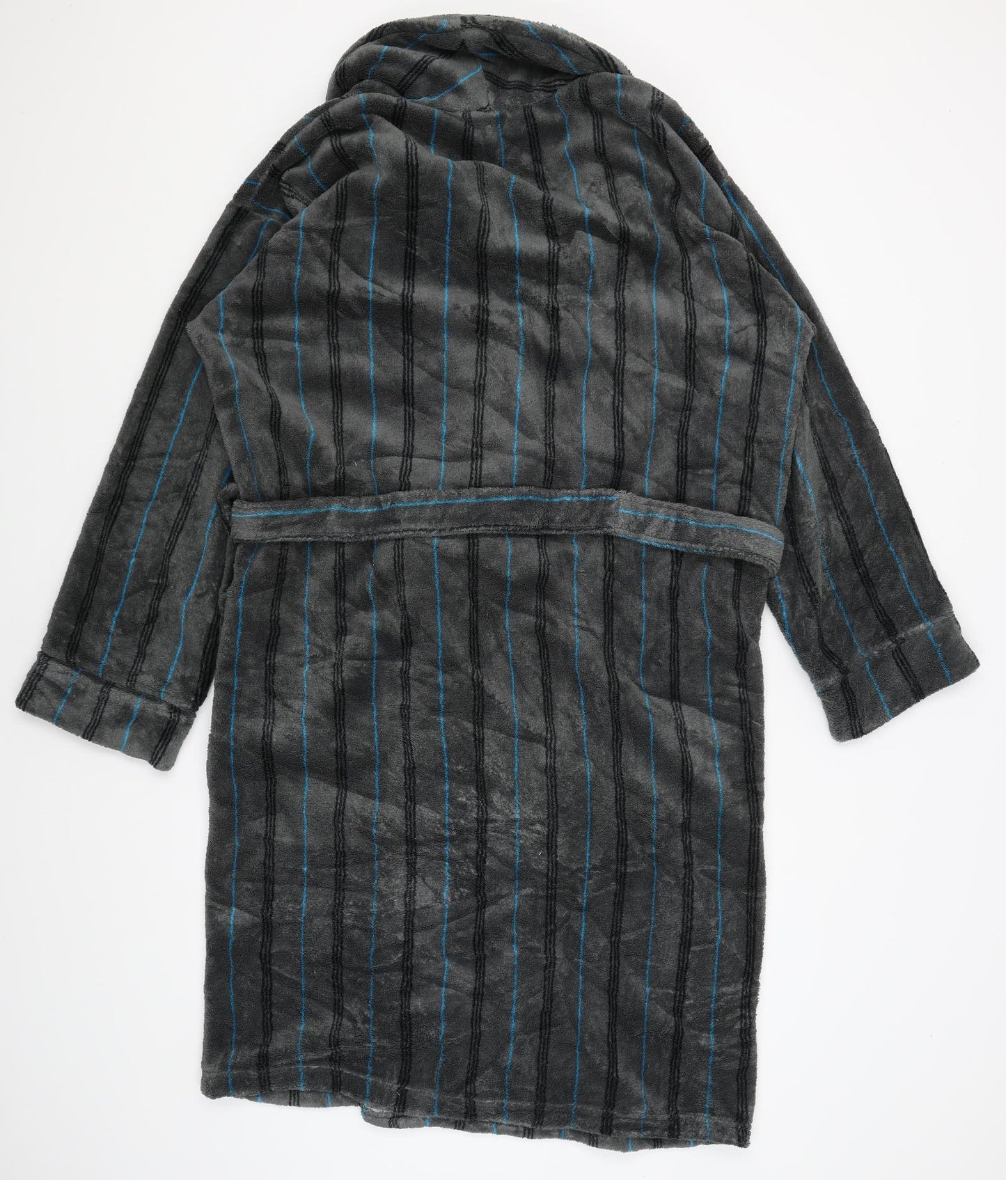 Woolworths Mens Grey Striped   Gown Size S