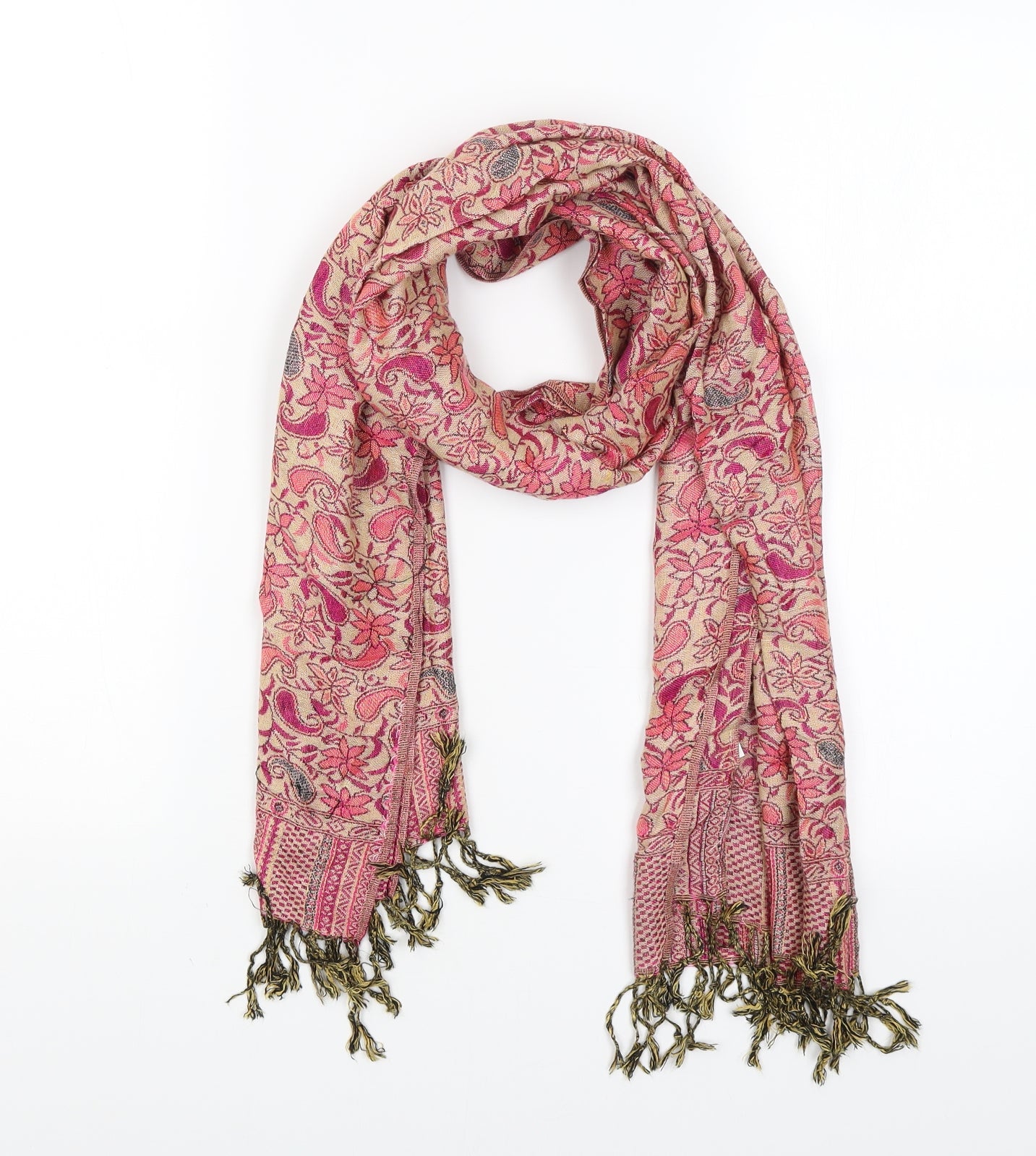 Yast Womens Pink Paisley   Scarf