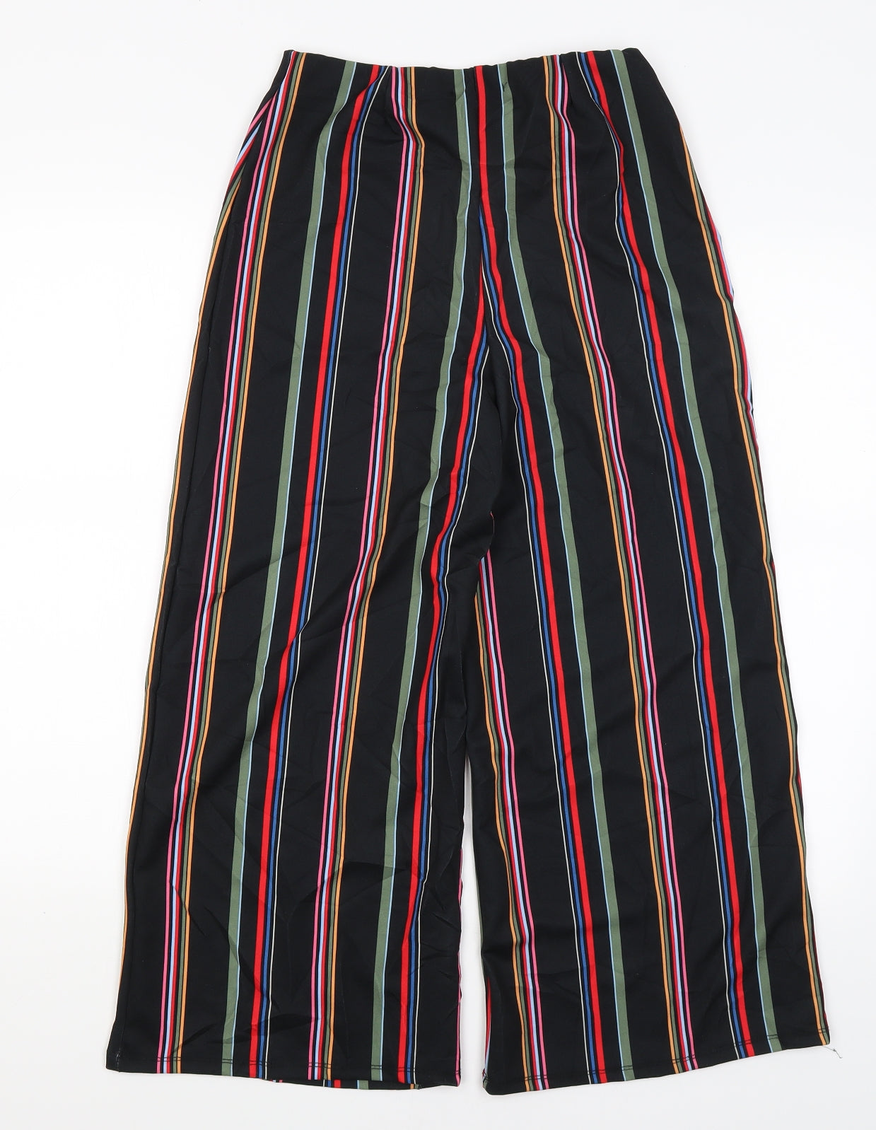 New Look Womens Black Striped  Trousers  Size 8 L24 in