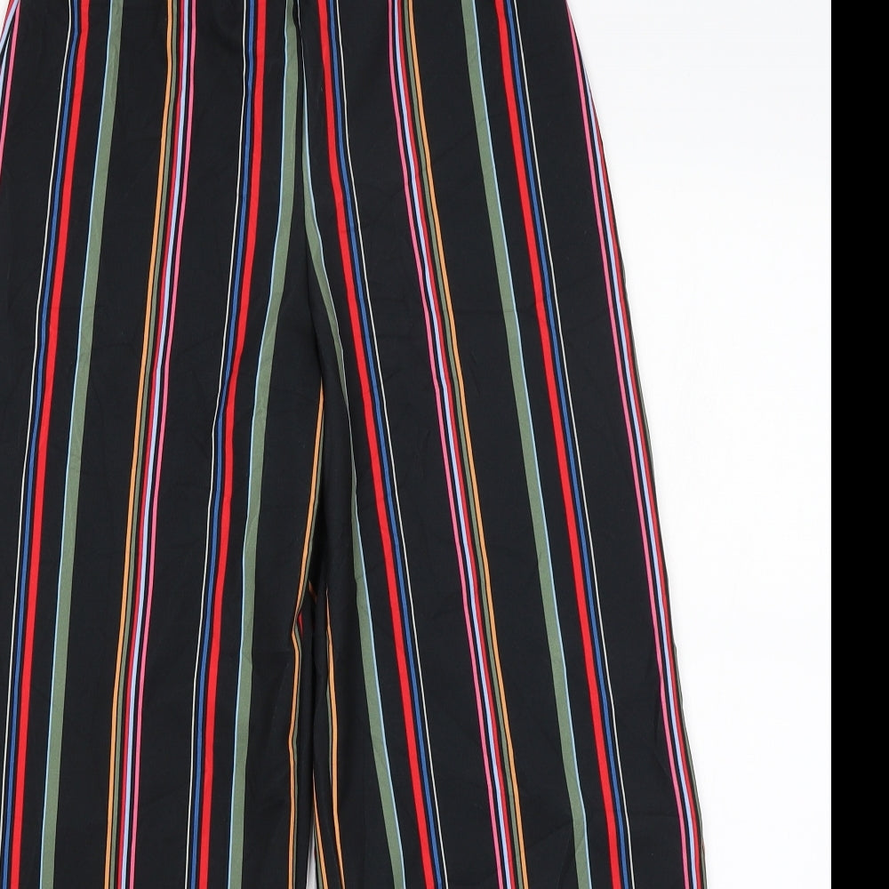 New Look Womens Black Striped  Trousers  Size 8 L24 in