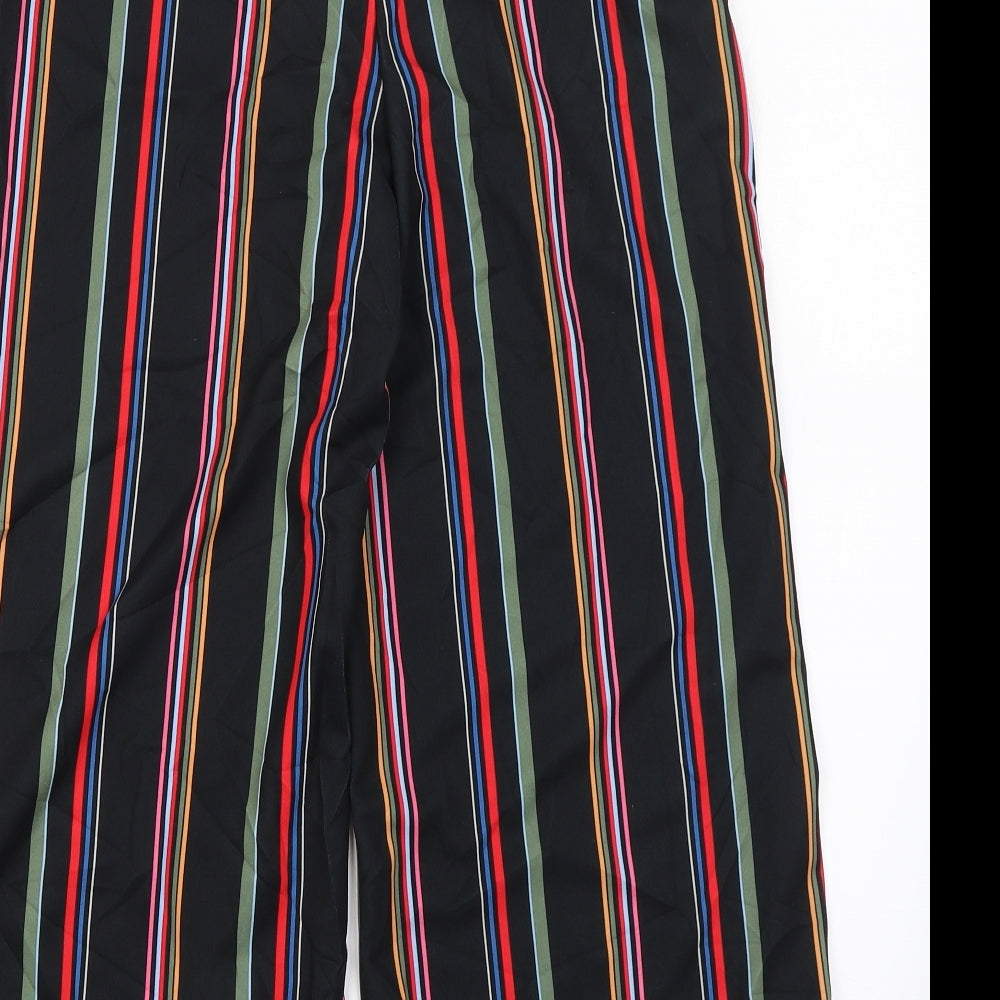 New Look Womens Black Striped  Trousers  Size 8 L24 in