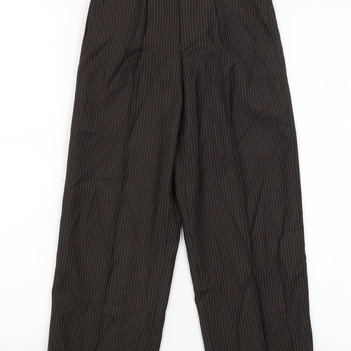Preworn Womens Brown Striped  Trousers  Size 4 L20 in
