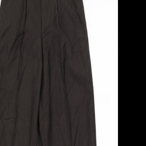 Preworn Womens Brown Striped  Trousers  Size 4 L20 in