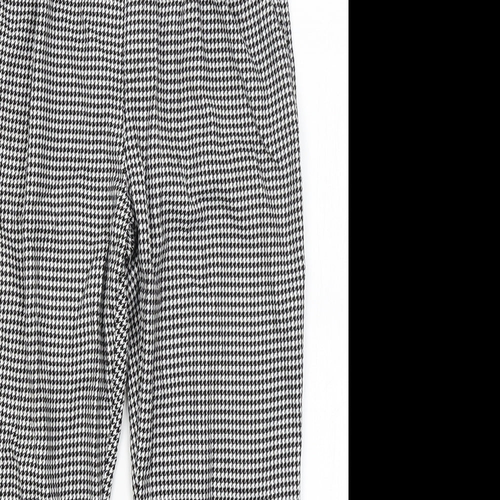 H&M Girls Black Houndstooth  Capri Trousers Size 10-11 Years