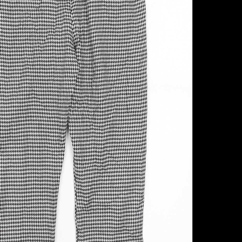 H&M Girls Black Houndstooth  Capri Trousers Size 10-11 Years