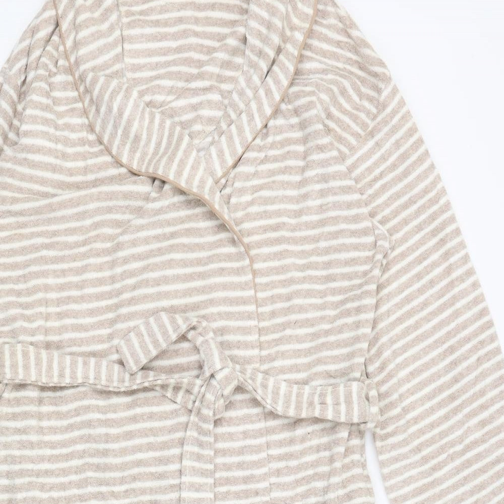 M&S Womens Brown Striped  Kimono Gown Size 8