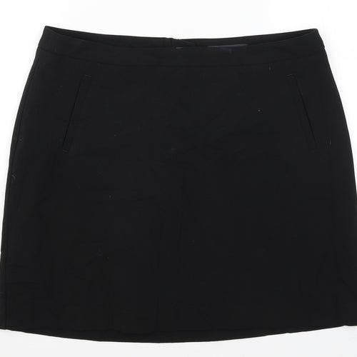 M&S Womens Black   A-Line Skirt Size 14