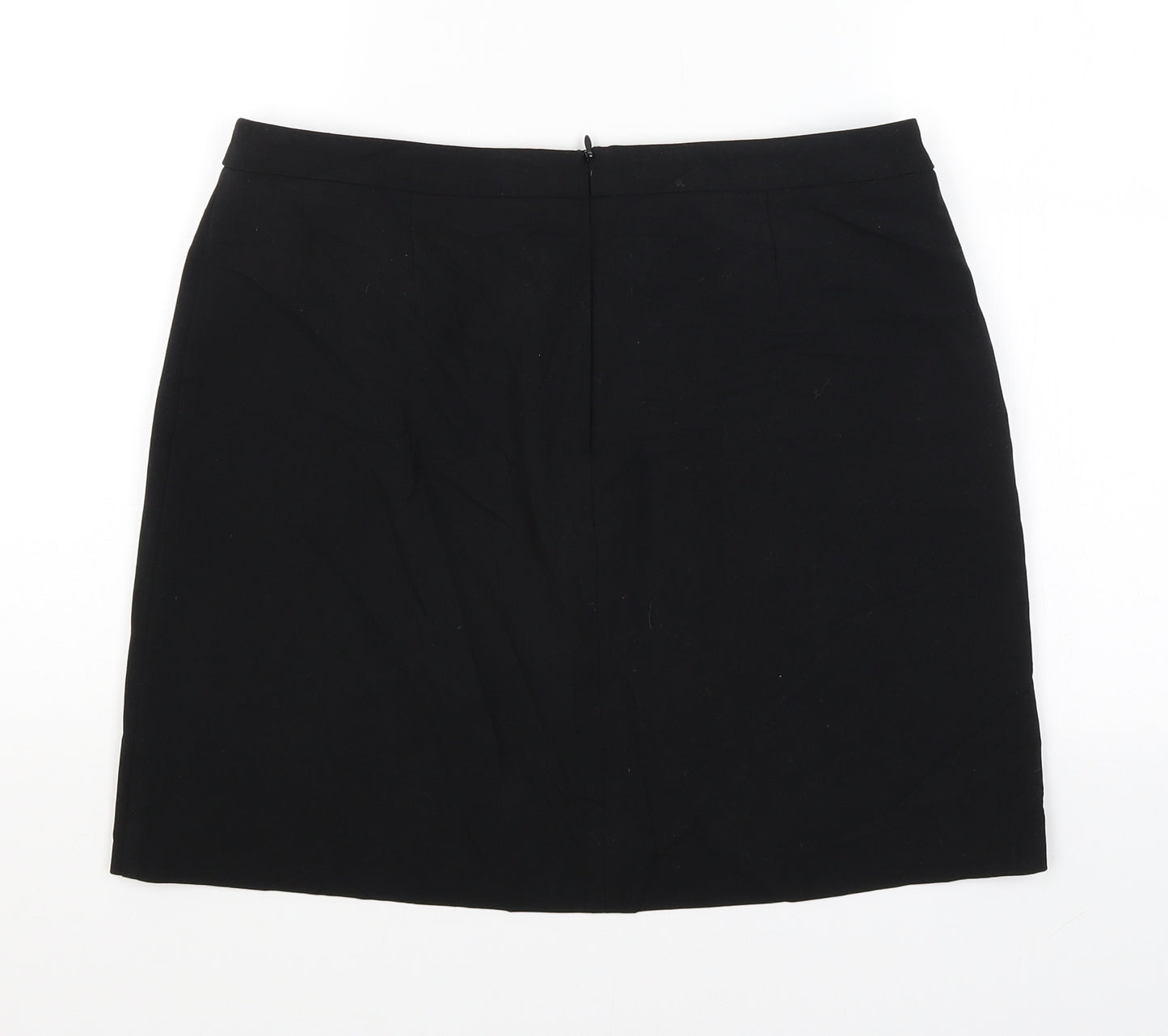 M&S Womens Black   A-Line Skirt Size 14
