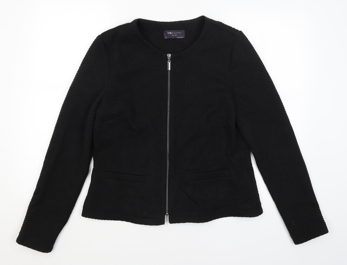 M&S Womens Black   Jacket Blazer Size 14