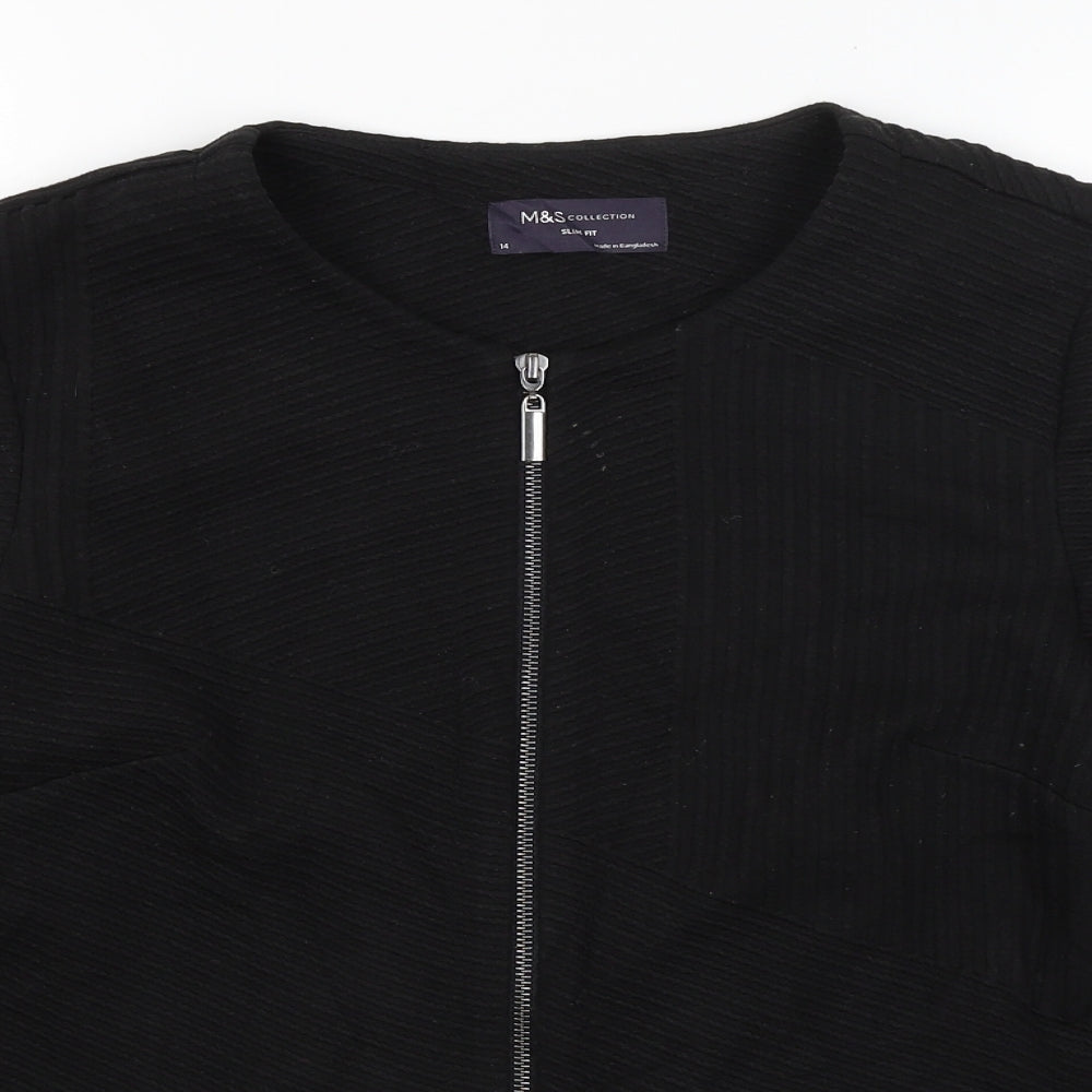 M&S Womens Black   Jacket Blazer Size 14