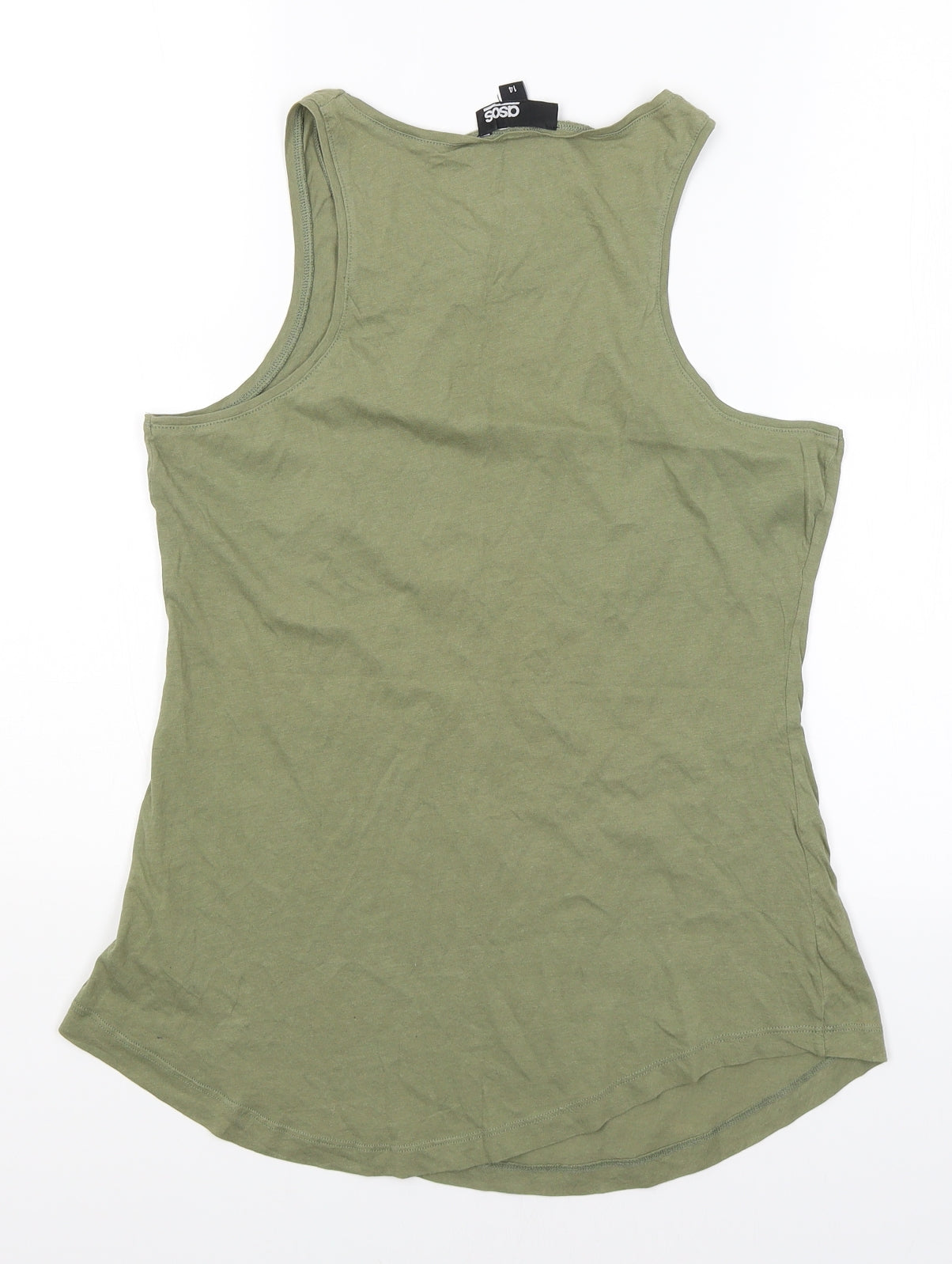 ASOS Womens Green   Basic Tank Size 14
