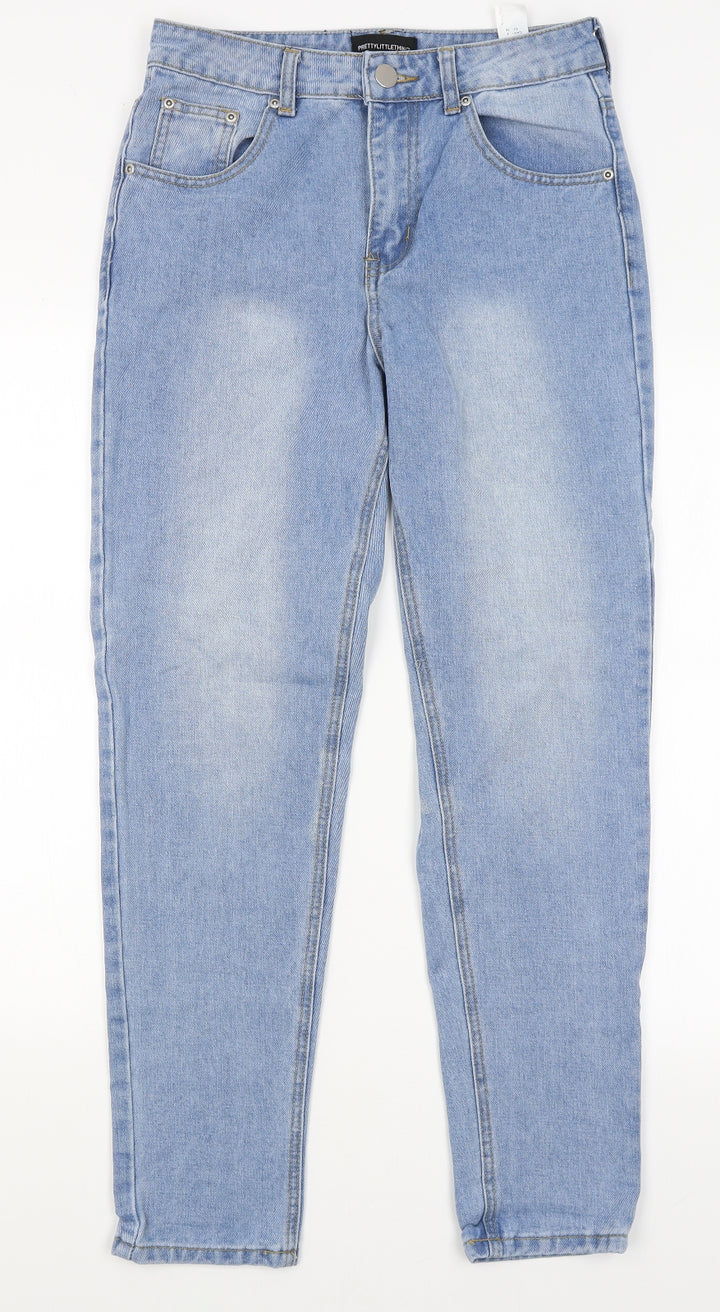 Pretty Little Thing Womens Blue Skinny Jeans Size 8 L29 in