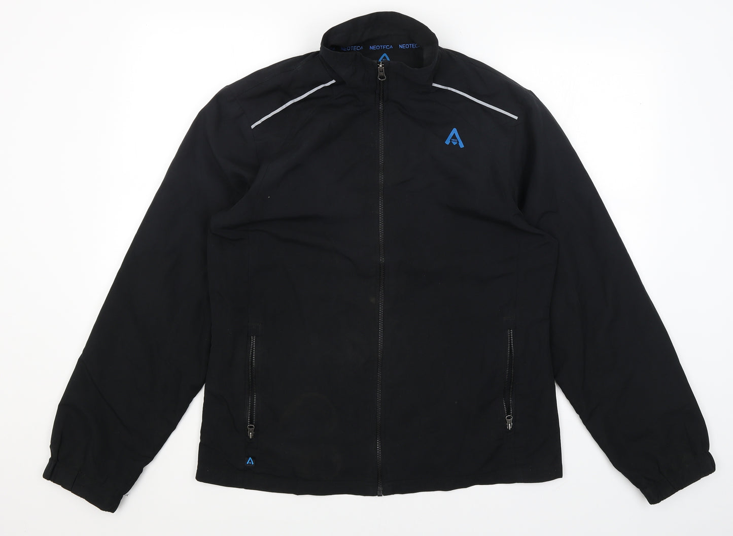 George Mens Black   Rain Coat Coat Size M