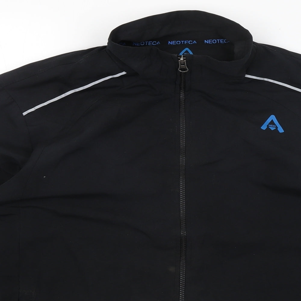 George Mens Black   Rain Coat Coat Size M