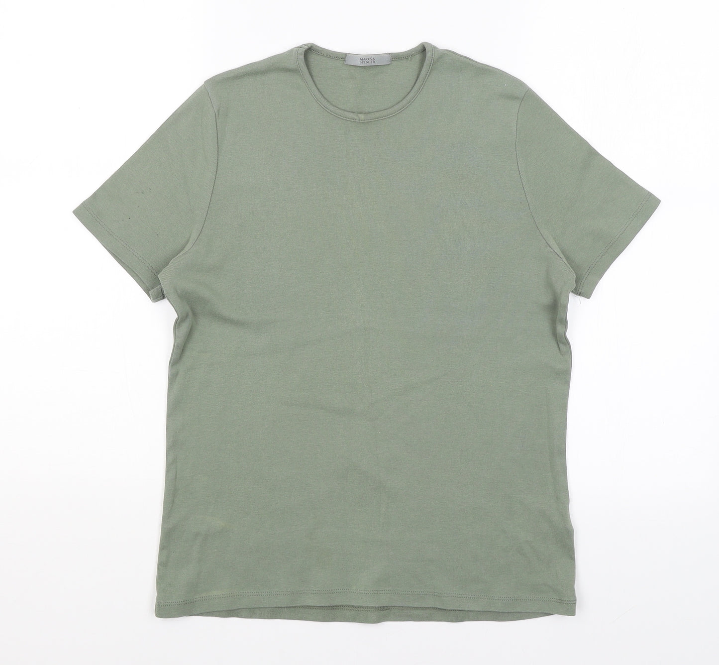M&S Womens Green   Basic T-Shirt Size 12