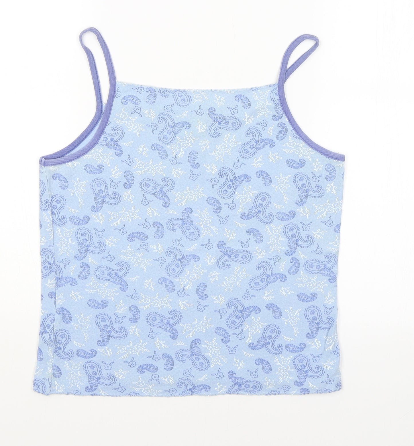 Joie De Vivre Womens Blue Paisley  Basic Tank Size S