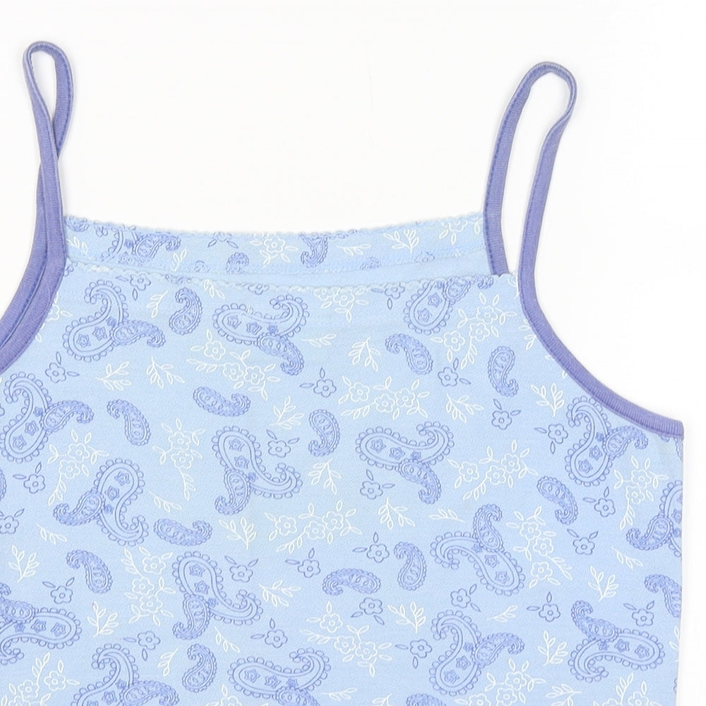 Joie De Vivre Womens Blue Paisley  Basic Tank Size S