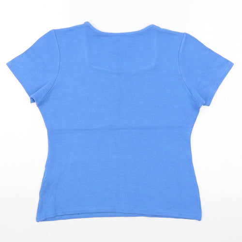 AMARANTO Womens Blue   Basic T-Shirt Size S