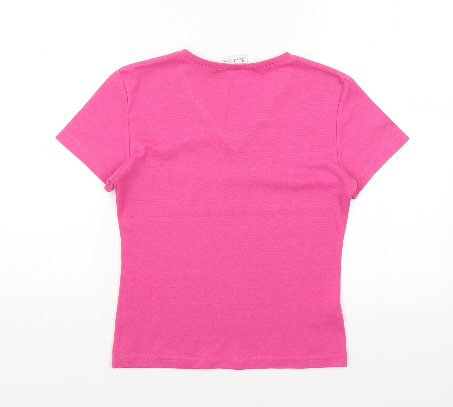 Joie De Vivre Womens Pink   Basic T-Shirt Size S