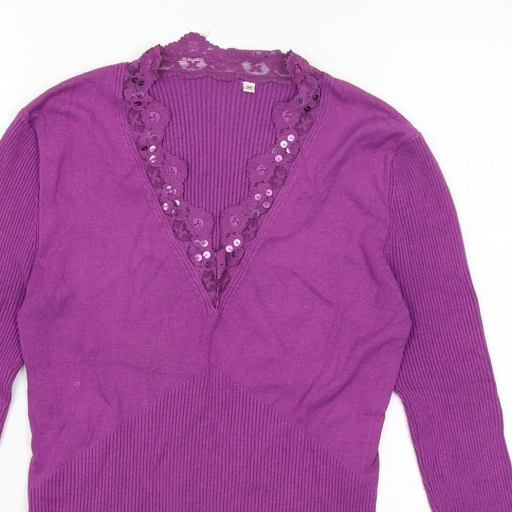 Preworn Womens Purple   Basic T-Shirt Size M