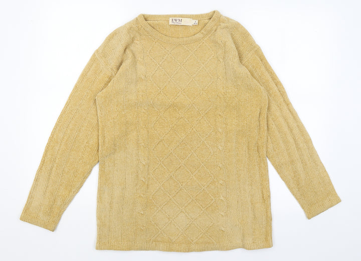 EWM Womens Yellow Pullover Jumper Size S