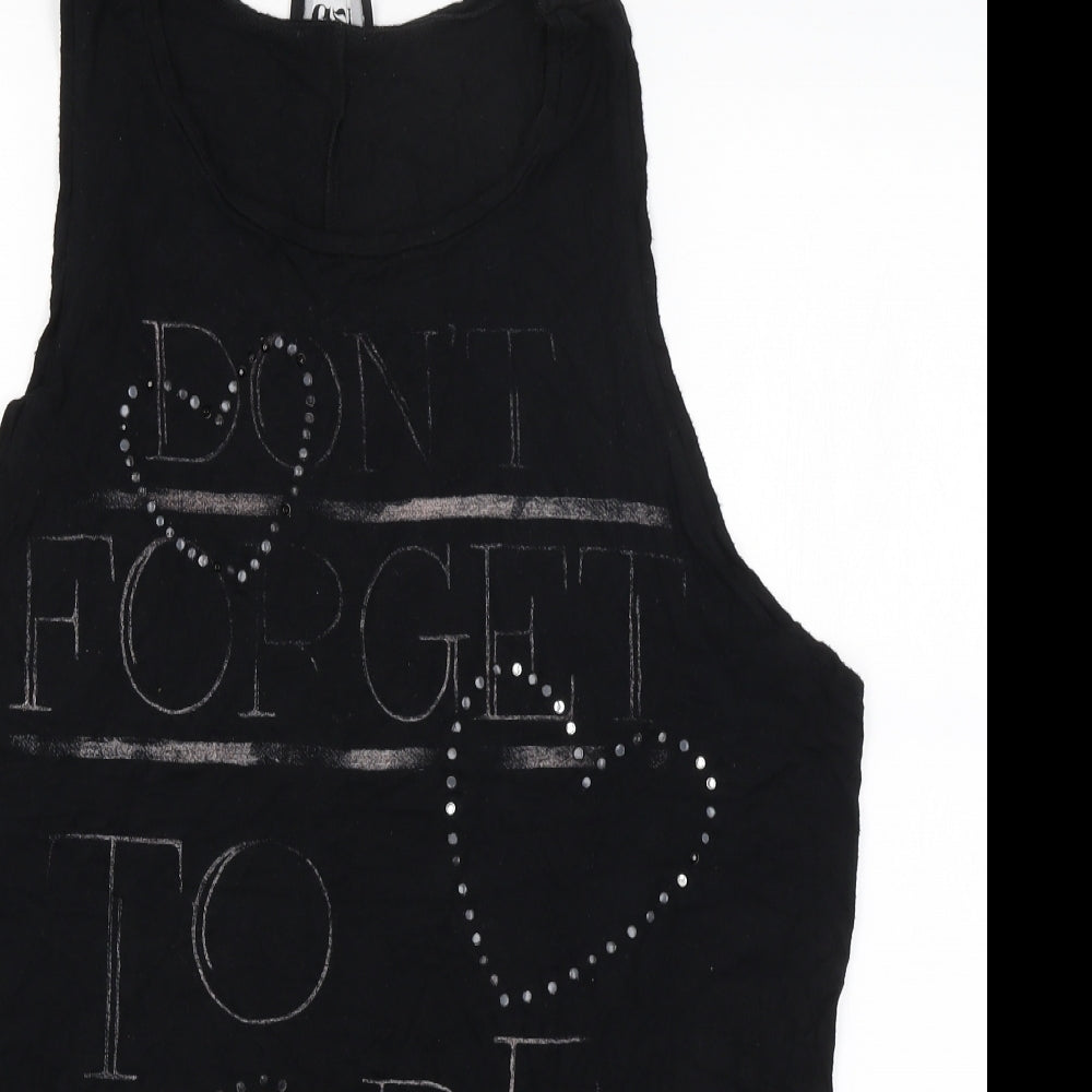 George Womens Black   Basic Tank Size 16  - Don't forget to be awesome