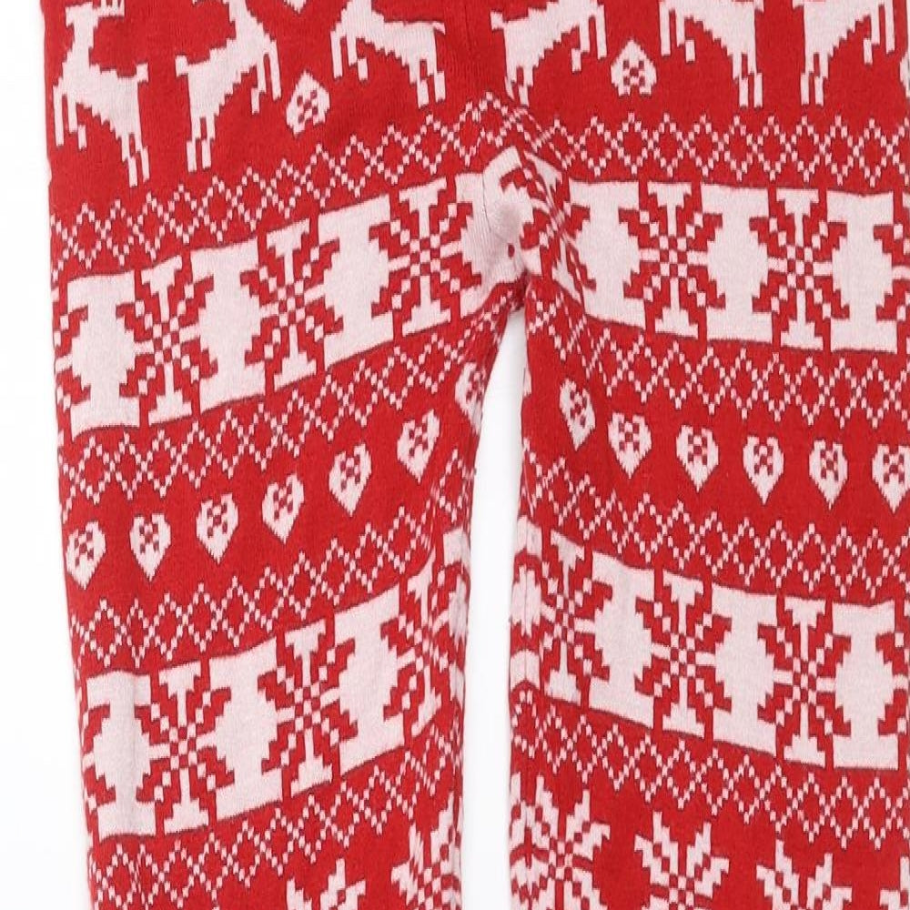 ESMARA Womens Red Fair Isle Knit  Pyjama Pants Size S  - Christmas