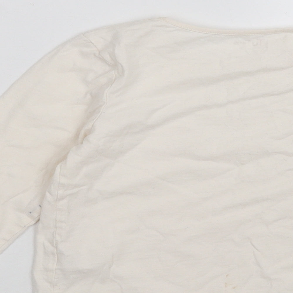 TU Girls Ivory   Basic T-Shirt Size 8 Years