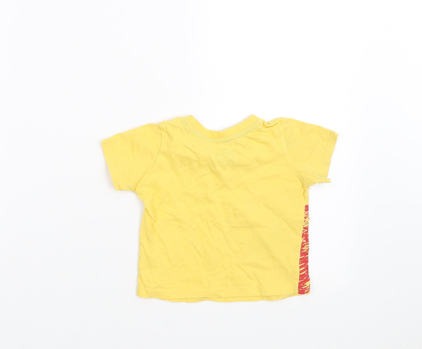 Primark Baby Yellow   Basic T-Shirt Size 9-12 Months  - monster
