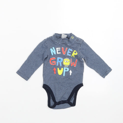 Ostin Boys Blue Striped  Babygrow One-Piece Size 0-3 Months  - never grow up