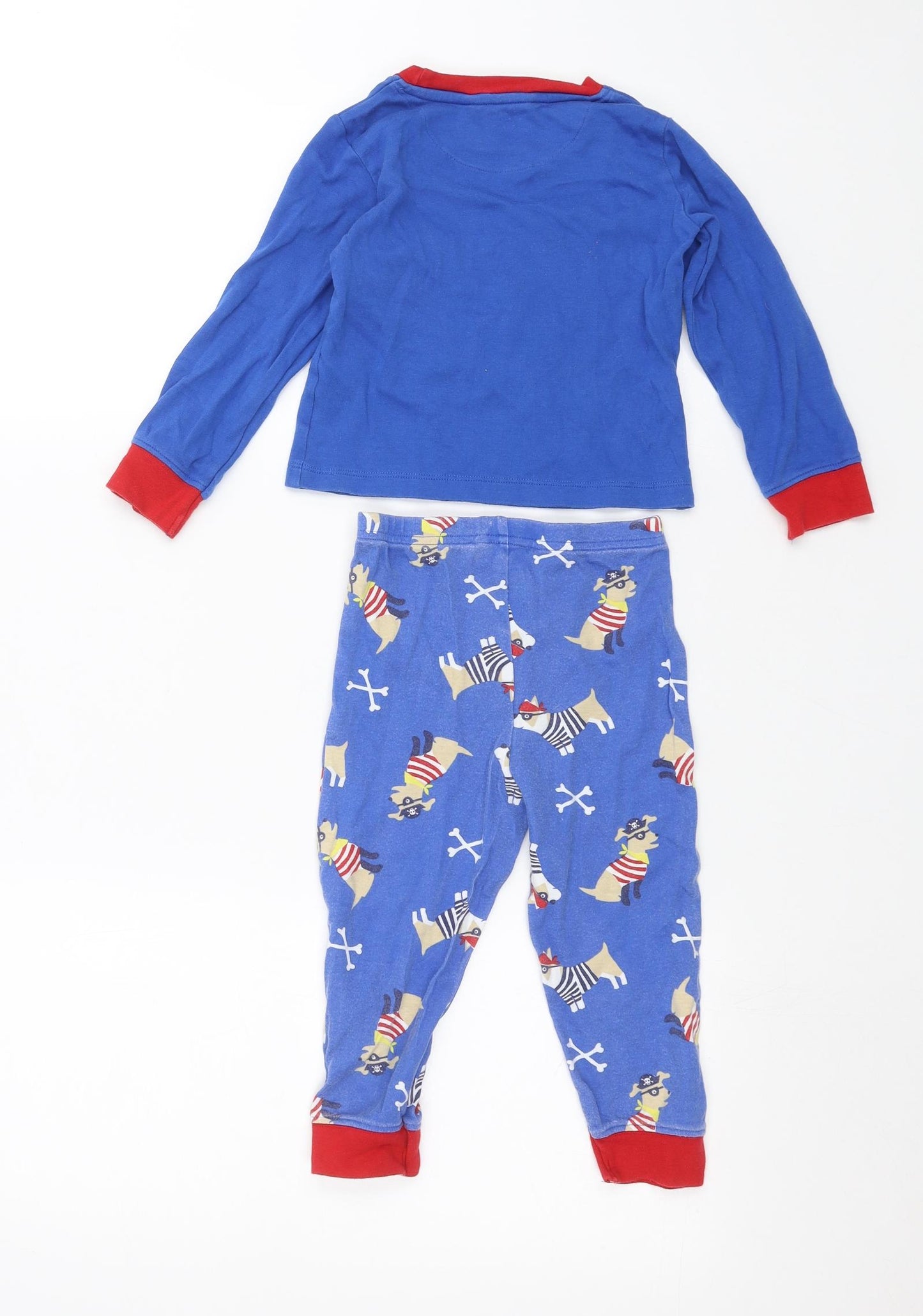 John Lewis Boys Blue Solid   Pyjama Set Size 18-24 Months  - pirate dog