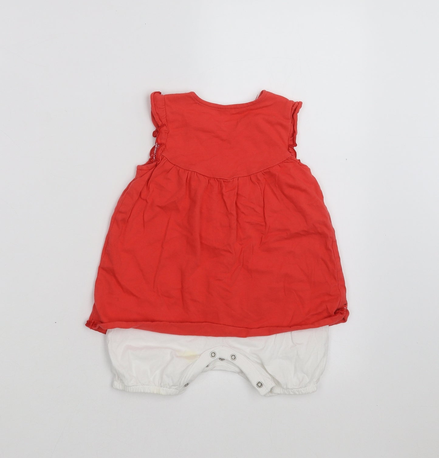 Nutmeg Girls Pink Floral  Romper Outfit/Set Size 6-9 Months